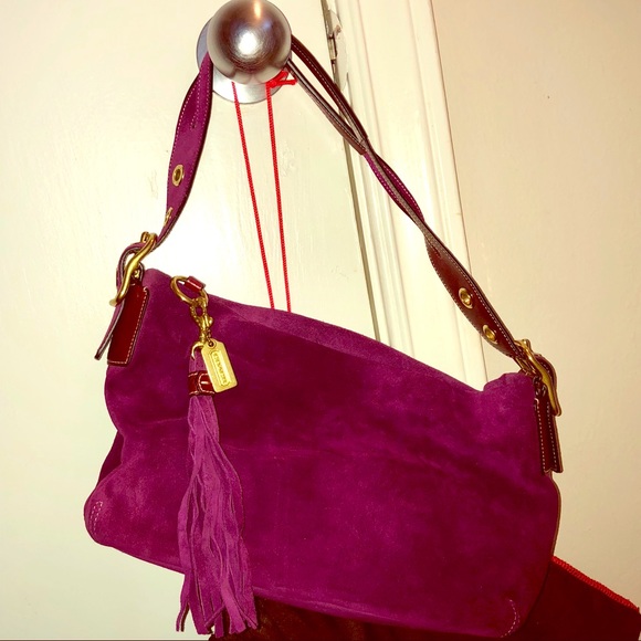 Coach Handbags - Coach purple suede tassel boho/bohemian
